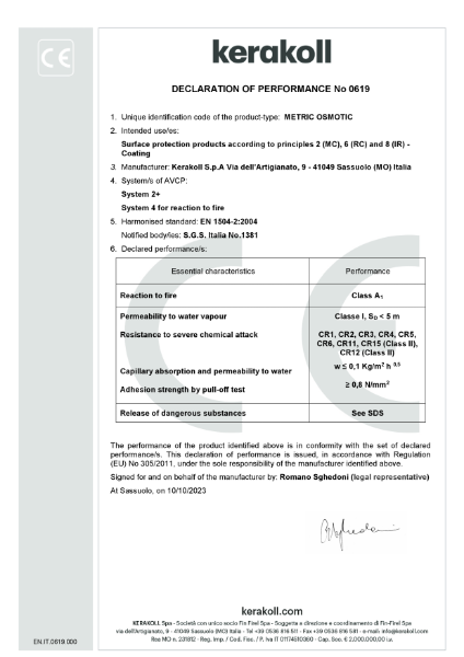Metric Osmotic DoP - EN.IT.0619.000