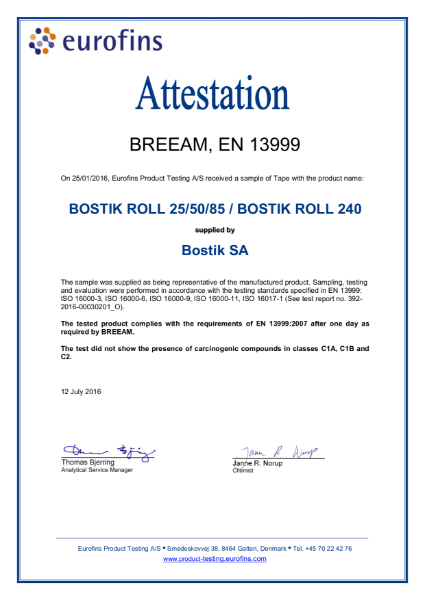 Bostik Roll Adhesive Tape BREEAM