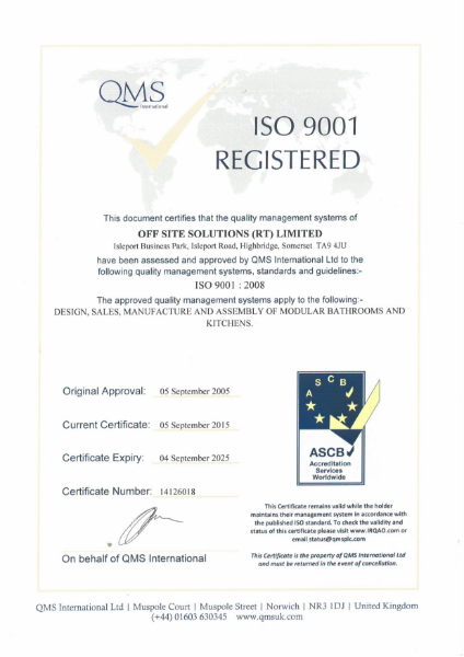 ISO 9001:2008 Certificate