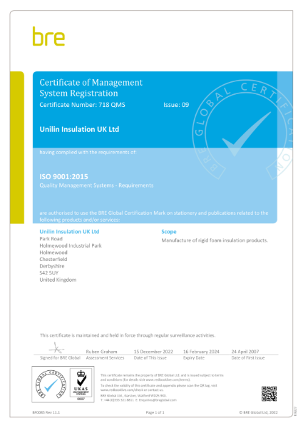 Unilin's ISO 9001