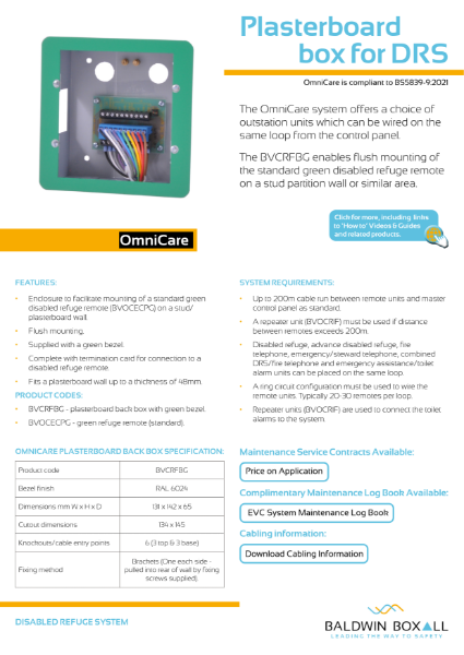 OmniCare plasterboard backbox