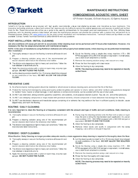 iQ Optima Acoustic - Maintenance Manual