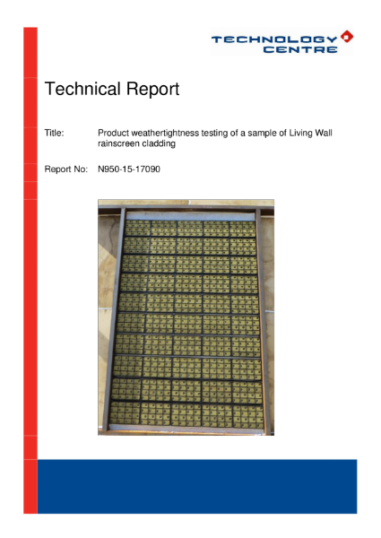 CWCT (Centre for Window and Cladding Technology) Testing Results