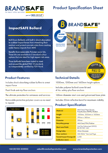 ImpactSAFE Heavy Duty Bollard - Brandsafe Spec Sheet