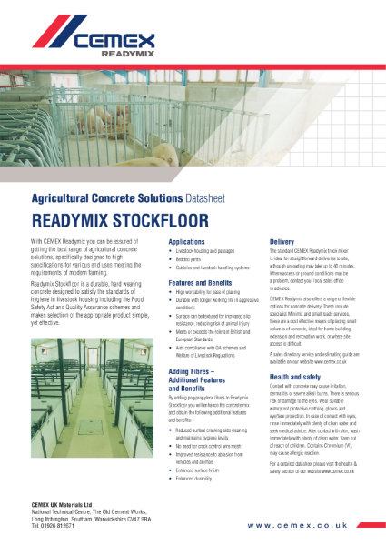 Stockfloor - Agricultural Concrete