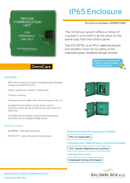 OmniCare IP65 rated enclosure