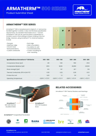 Armatherm_500_Product_Submittal_Sheet_v3