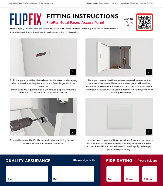 Fitting Instructions - FlipFix Metal Door Range