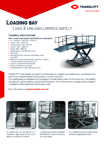 Loading Bay data sheet