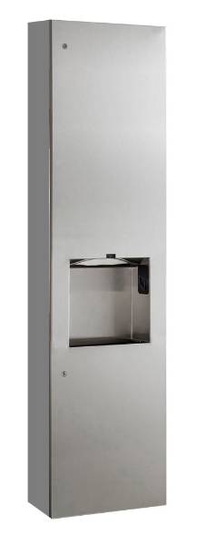 TrimLine - Surface-Mounted Paper Towel Dispenser/ Automatic Hand Dryer/ Waste Bin (3-in-1 Unit) B-380309