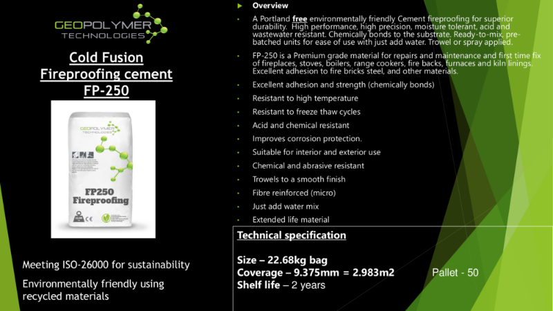 Cold FusionFireproofing cement FP-250