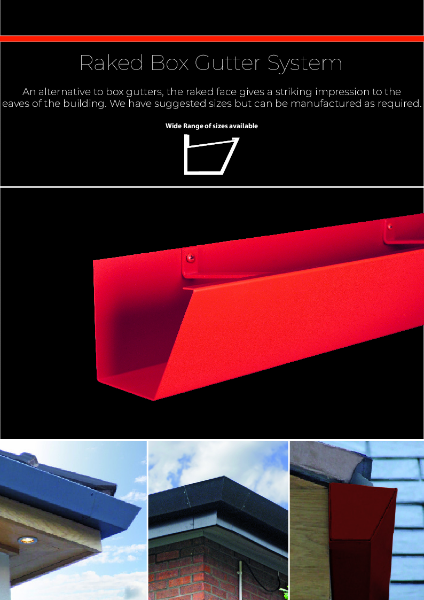 Raked box gutter system DS