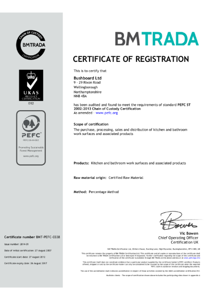 PEFC Certificate