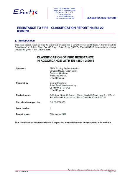 Fire classification report EUI_22_000657B