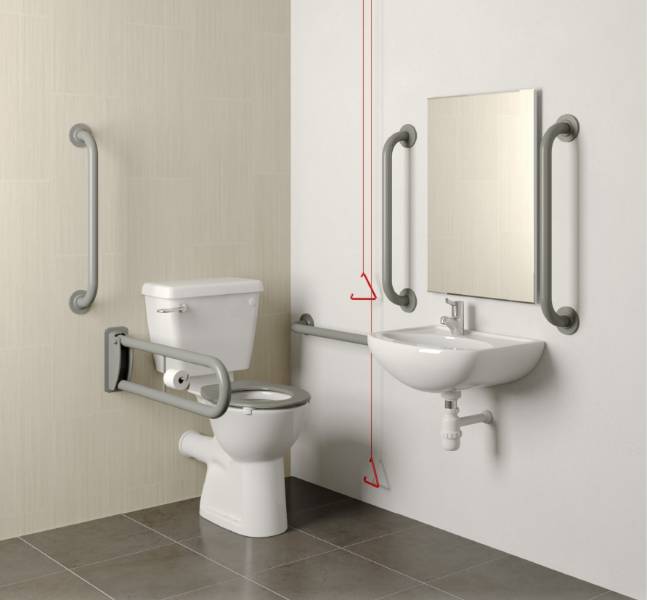 Atlas Pro Close Coupled DocM Pack Left Hand 50cm Basin