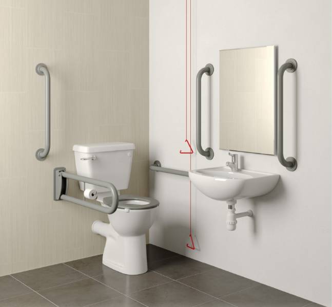 Atlas Close Coupled DocM Pack Left Hand 50cm Basin