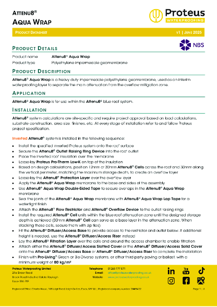 Product Data Sheet - Attenu8® Aqua Wrap