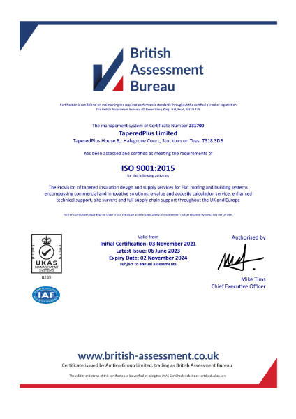 TaperedPlus ISO 9001