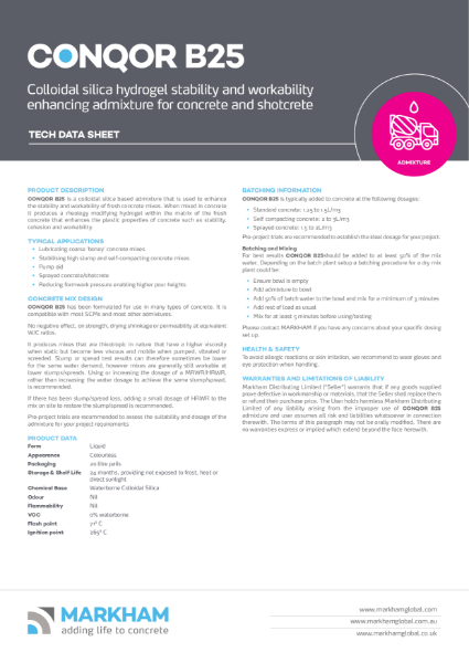 CONQOR B25 Technical Data Sheet