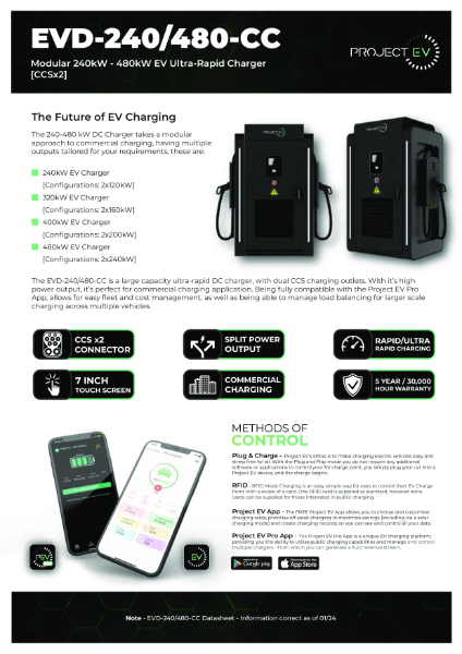 240-280kW DC Chargers Datasheet