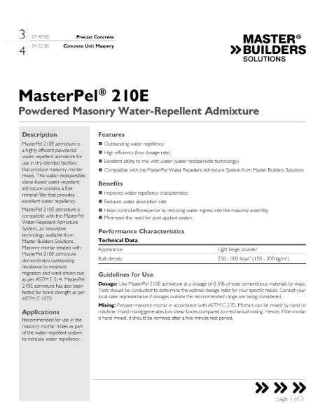 MasterPel_210E_Data_Sheet