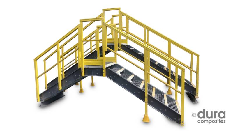 Custom-made fixed ladder, working platforms, walkways and industrial stair components