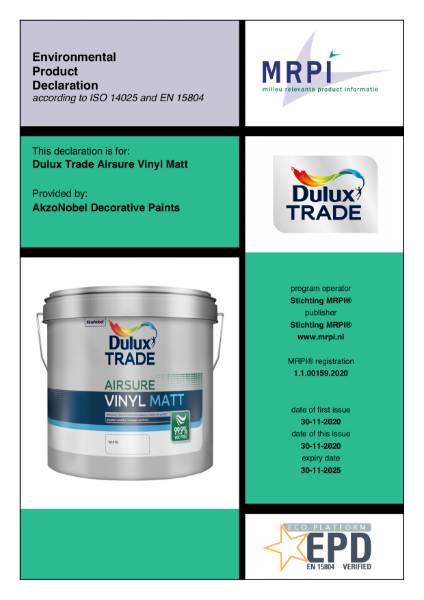 EPD Dulux Trade Airsure Vinyl Matt