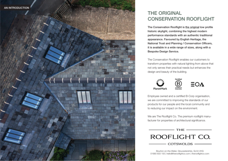 The Conservation Rooflight Product Sheet