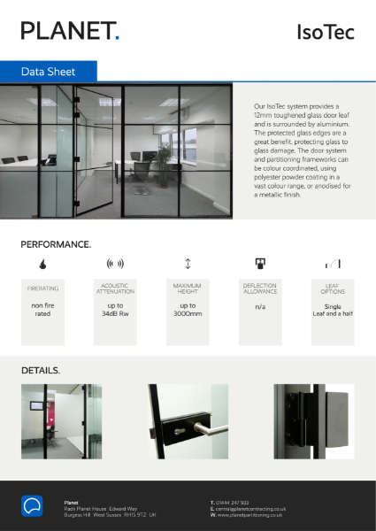 IsoTec Door Data Sheet