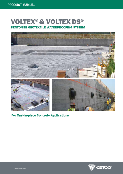 VOLTEX® & VOLTEX DS® - BENTONITE GEOTEXTILE WATERPROOFING SYSTEM