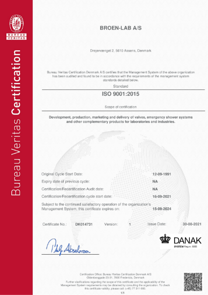 QA Certificate