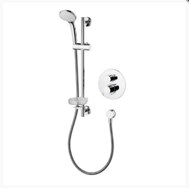 Concept Easybox Slim Built-In Thermostatic Shower Mixer Pack Round