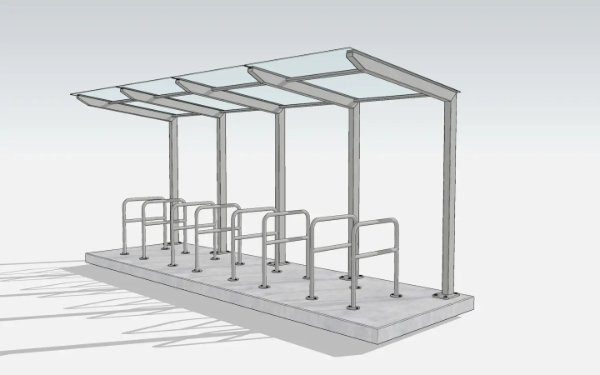 Sykkelstall -Linea bicycle shed (4 lanes)