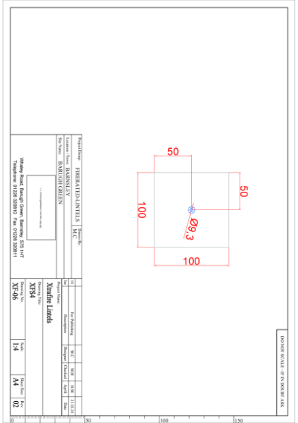 Xtrafire XFS4 - Technical Drawing