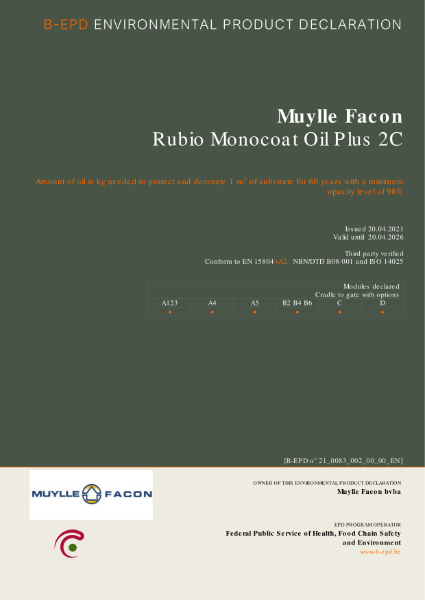 B-EPD ENVIRONMENTAL PRODUCT DECLARATION