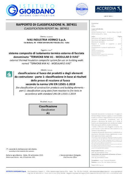 BS EN 13501-1 AlivaBrick duel density direct fix A1