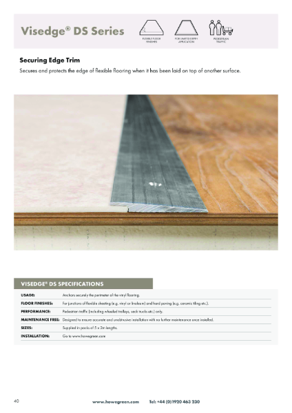 Visedge DS Series Flexible Floor Trim