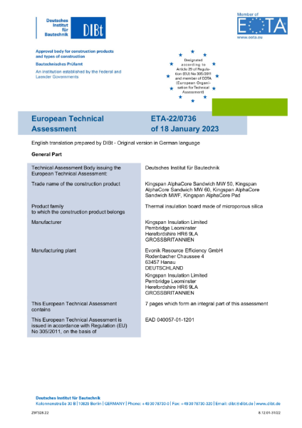 European Technical Approval (ETA)