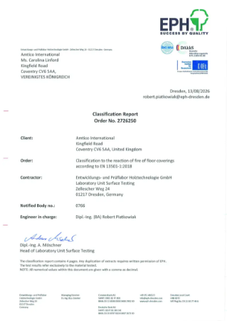 EPH Test Certificate