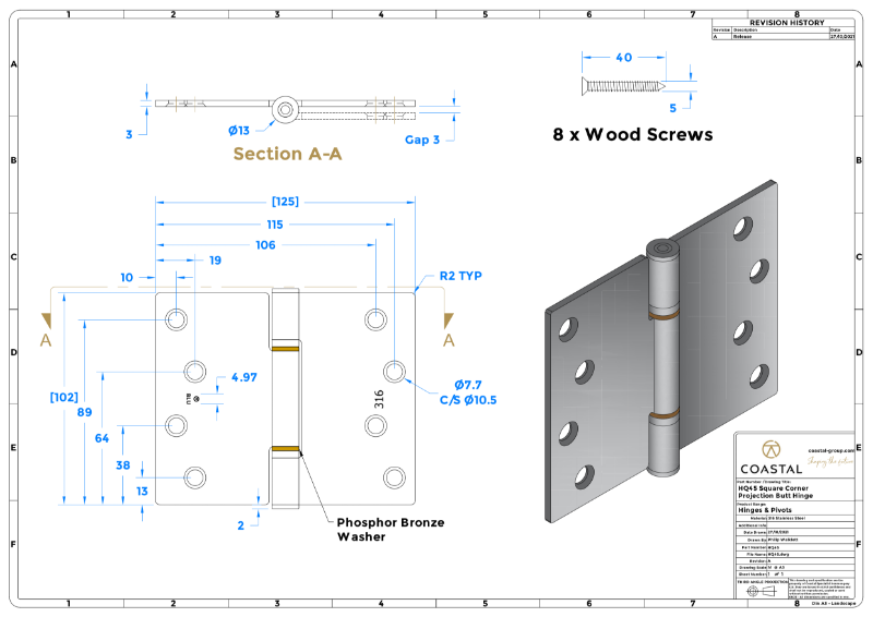 HQ45 Technical Drawing