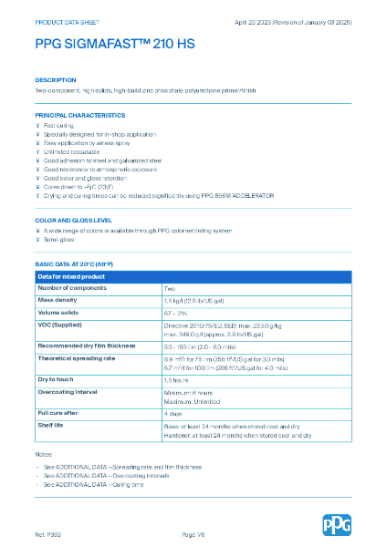 PPG SIGMAFAST™ 210 HS