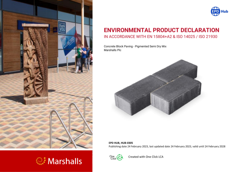 Marshalls Pigmented Concrete Block Paving EPD