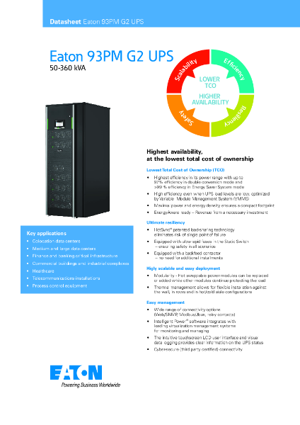 93PM G2 UPS - Datasheet