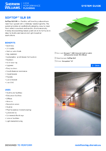 Resin Flooring System SofTop™ SLR SR System Guide
