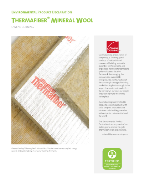 Thermafiber Mineral Wool - EPD