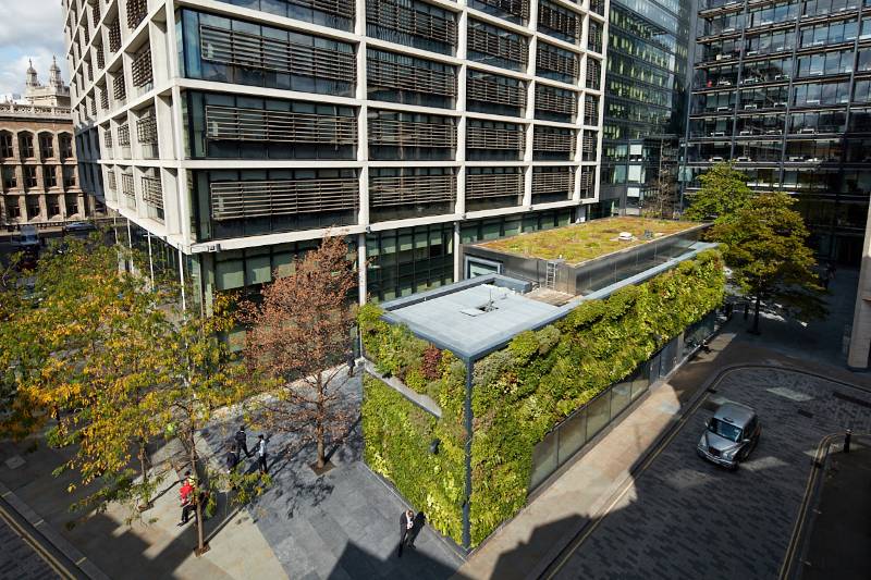 New Street Square Urban Greening Living Wall, Holborn