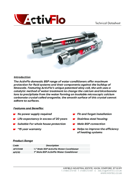 ActivFlo Domestic BSP Data Sheet