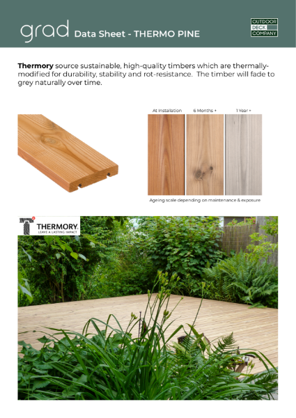 Grad Decking - Thermo Pine Data Sheet