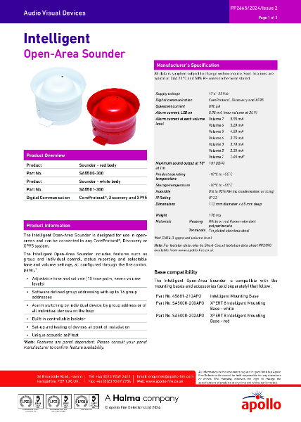 Intelligent Open-Area Sounder