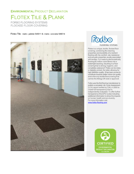 Flotex Tile and Plank Environmental Product Declaration 